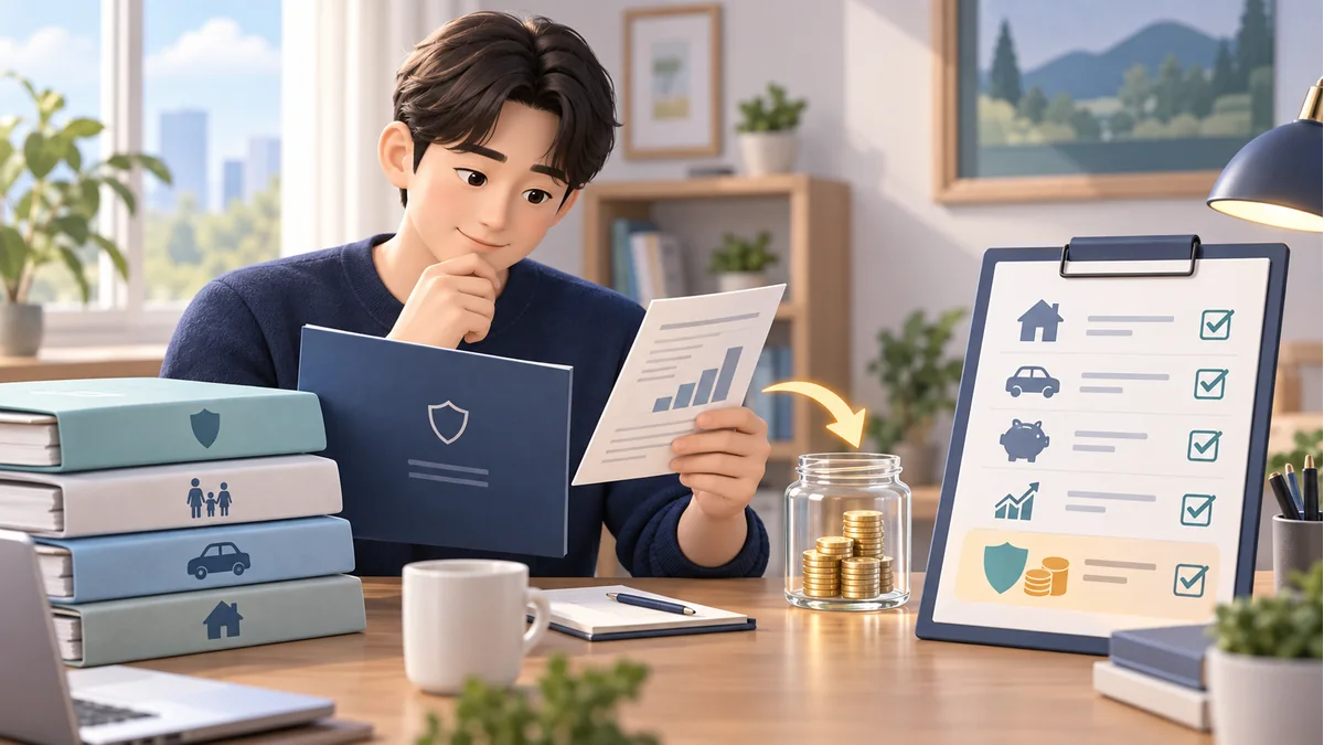 개인회생 재산목록에 보험 해약환급예상액을 확인해 반영하는 모습