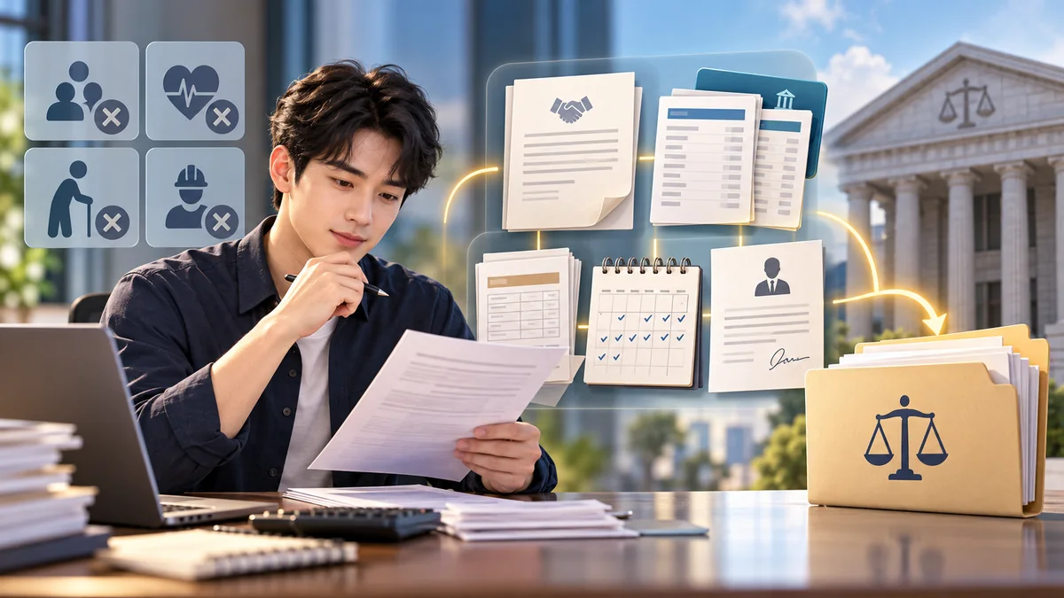 4대보험 미가입 직장인이 근로계약과 급여 입금자료로 소득을 증명하는 모습