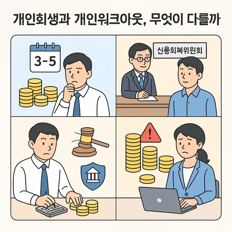 워크아웃 개인회생 차이